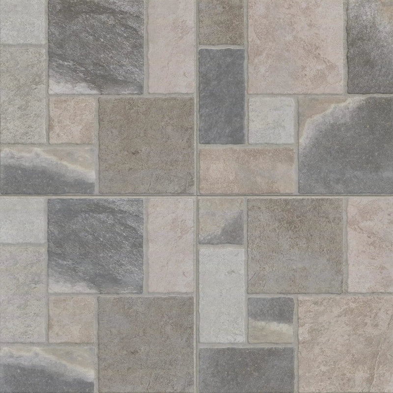 Marlu River Drift Matte Slate Look Porcelain Tiles 18x18 by MSI Surfaces
