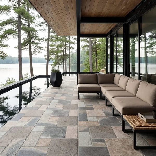 Marlu River Drift Matte Slate Look Porcelain Tiles 18x18, photo 2 of 4