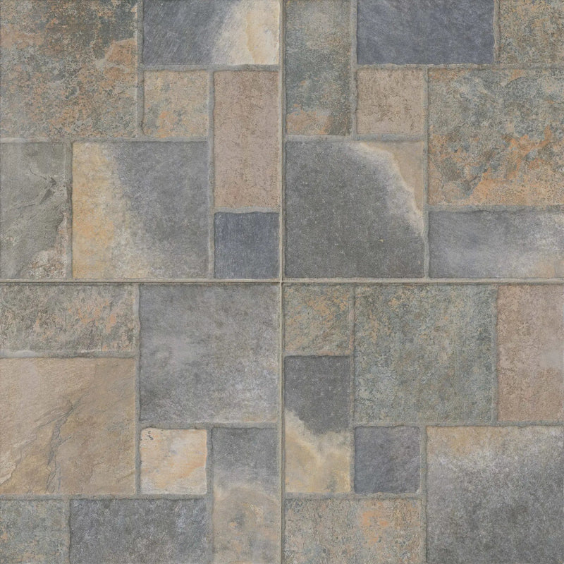 Marlu Slate Mix Matte Look Porcelain Tiles 18x18 by MSI Surfaces