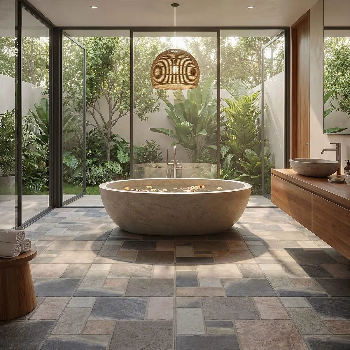 Marlu Slate Mix Matte Look Porcelain Tiles 18x18 by MSI Surfaces