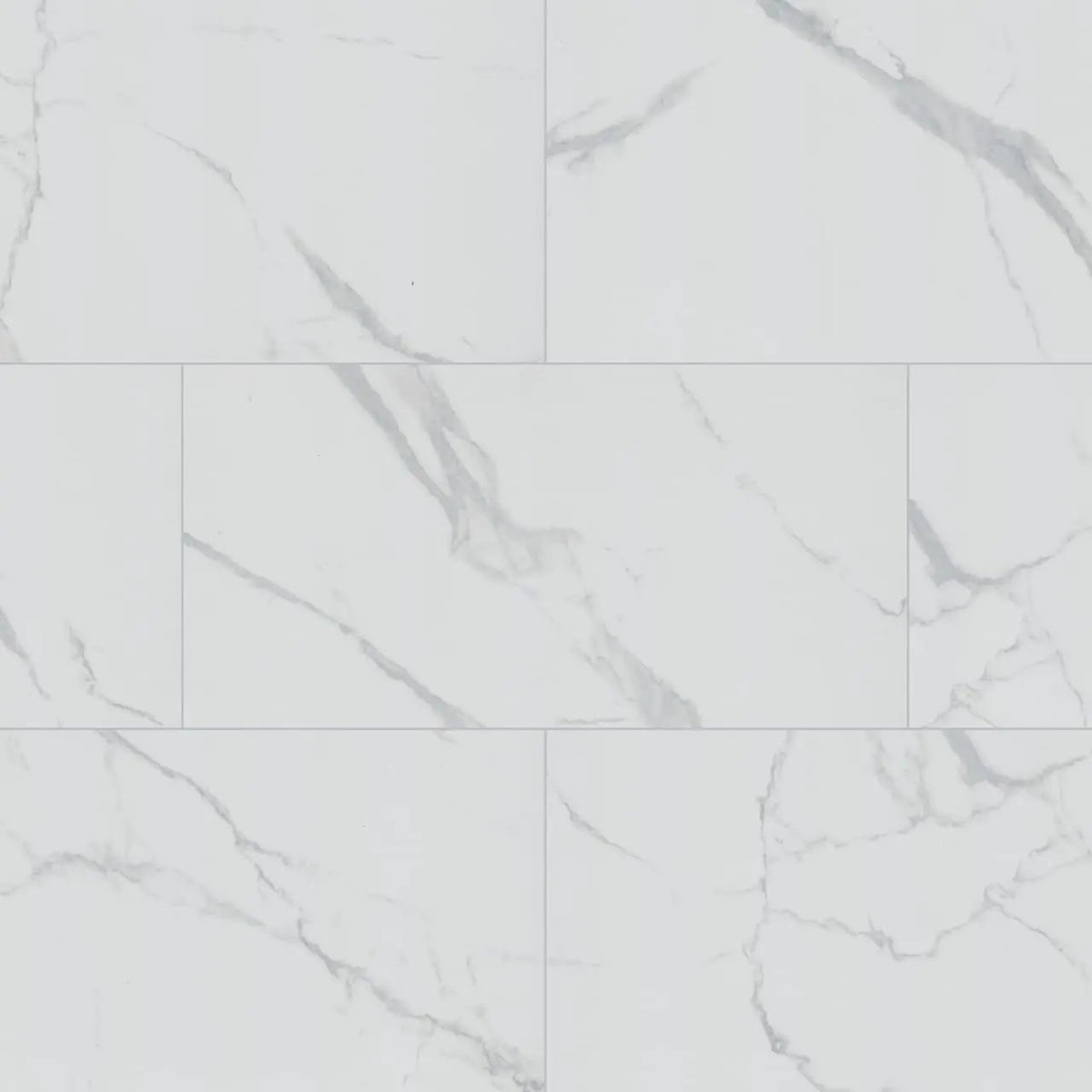 Roman Statuario Matte Marble Look Porcelain Tiles 12x24 by MSI Surfaces