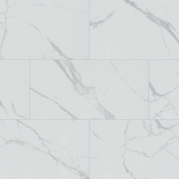 Roman Statuario Matte Marble Look Porcelain Tiles 12x24, photo 2 of 5
