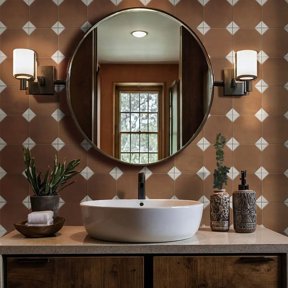 Via Bianchi Cotto Matte Porcelain Tiles 13x13 by MSI Surfaces