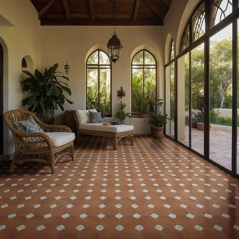 Via Bianchi Cotto Matte Porcelain Tiles 13x13 by MSI Surfaces