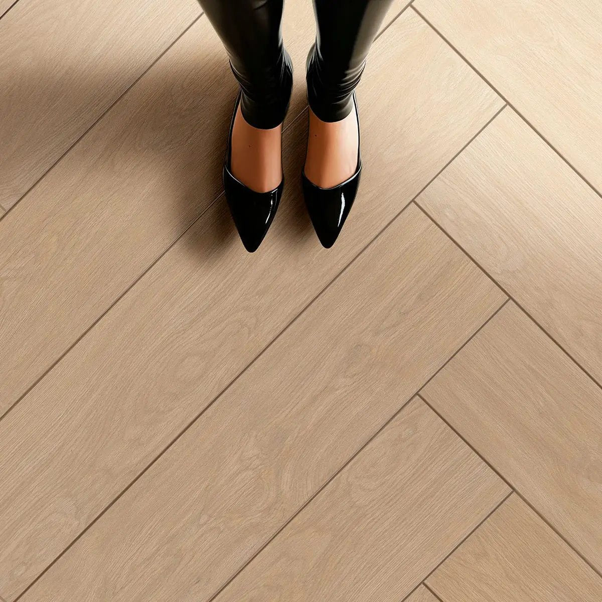 Whitehill Beckleywood 9x48 Matte Wood Look Porcelain Tiles in a finished room