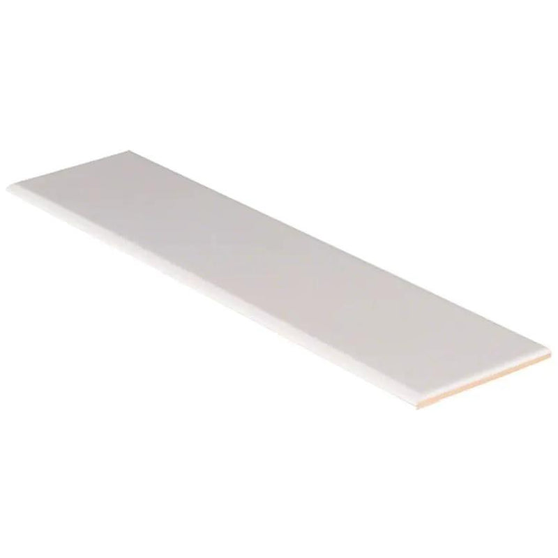 Domino White Glossy Bullnose Porcelain Mosaics 4x12 by MSI Surfaces