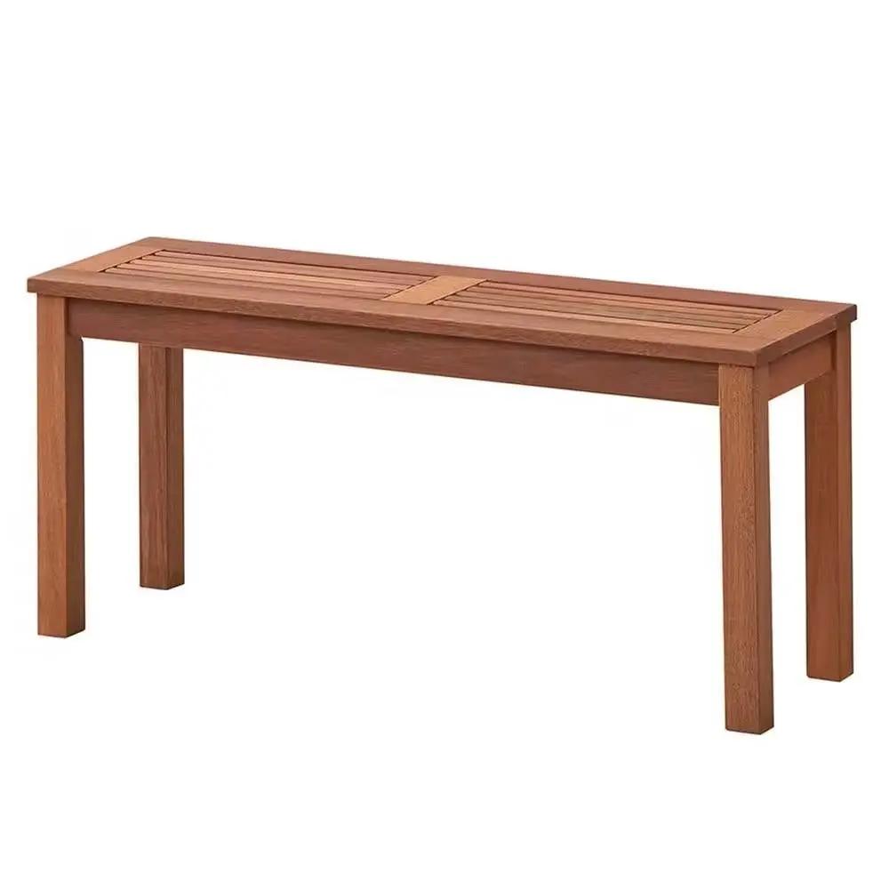 Solid Wood Outdoor 2-Seat Backless Garden Bench in Natural Finish by HomePacific