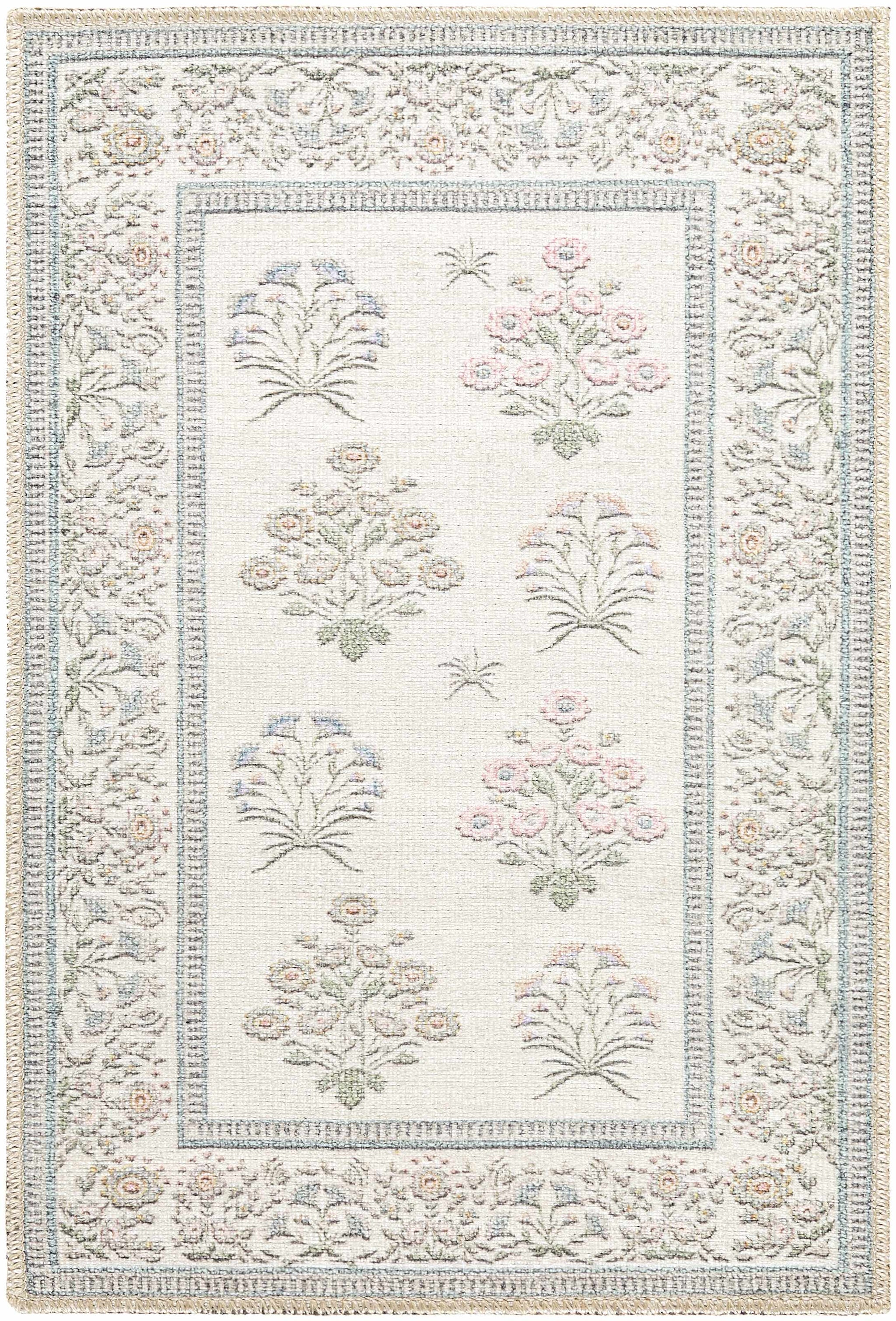 Aquene Ivory Washable Area Rug by Boutique Rugs