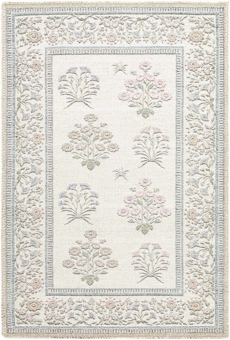 Aquene Ivory Washable Area Rug by Boutique Rugs