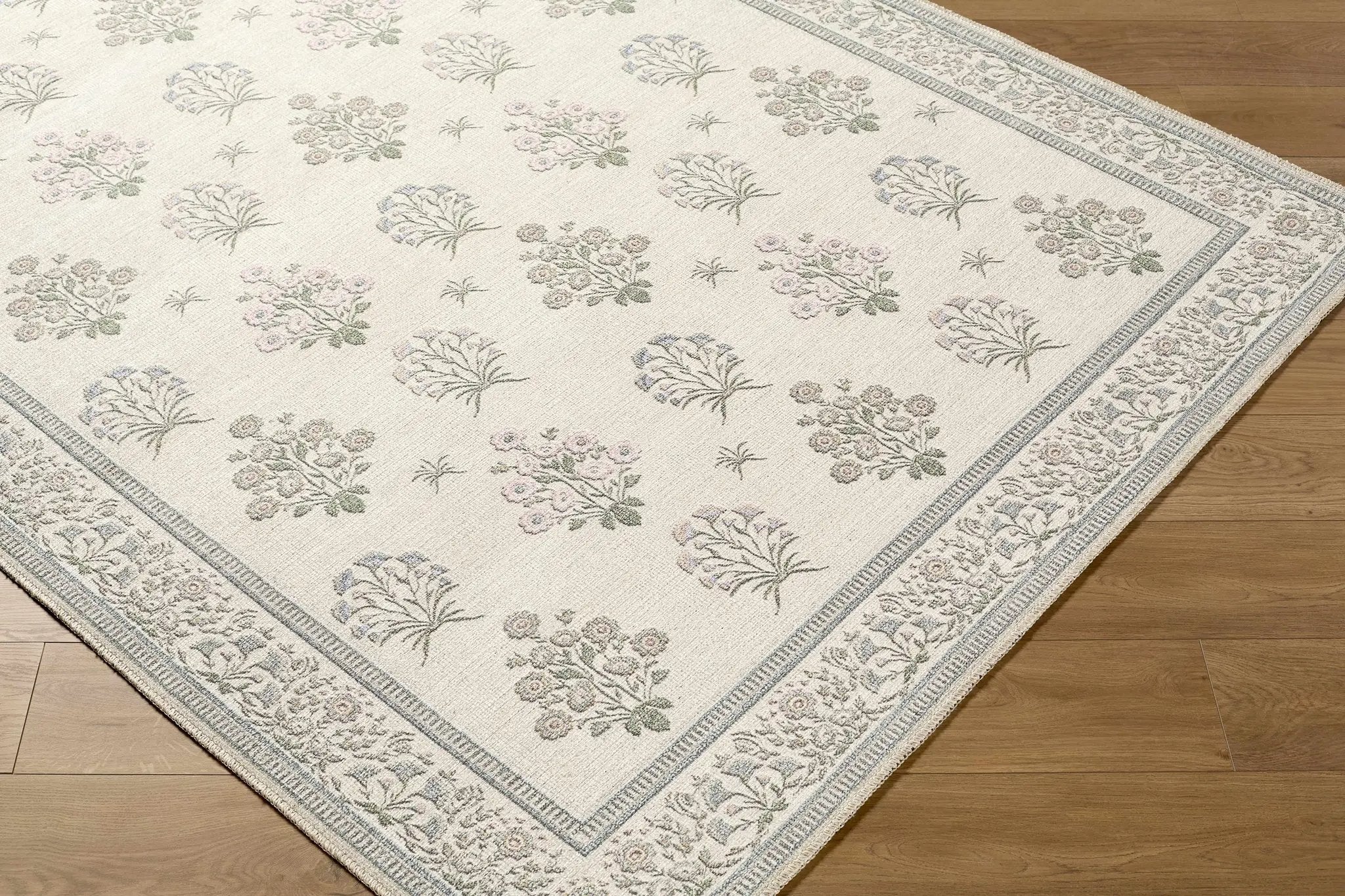 Aquene Ivory Washable Area Rug by Boutique Rugs