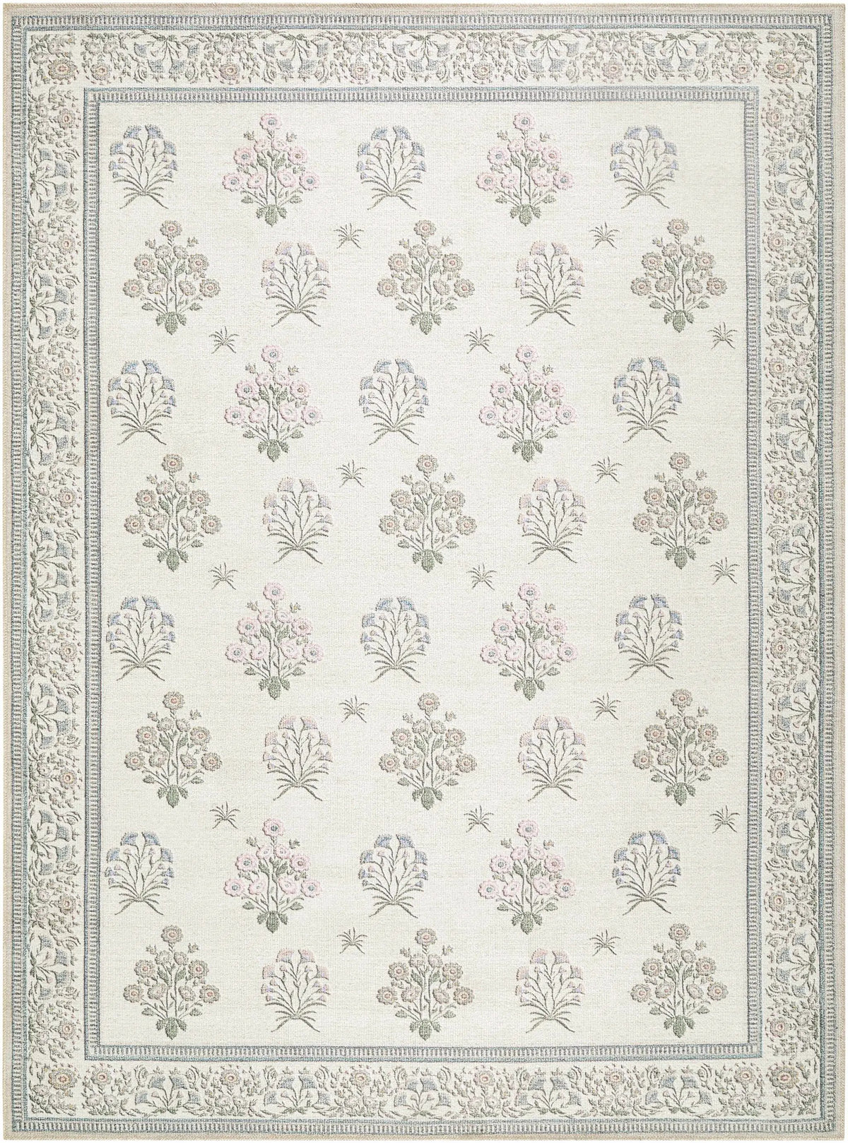 Aquene Ivory Washable Area Rug, photo 8 of 19