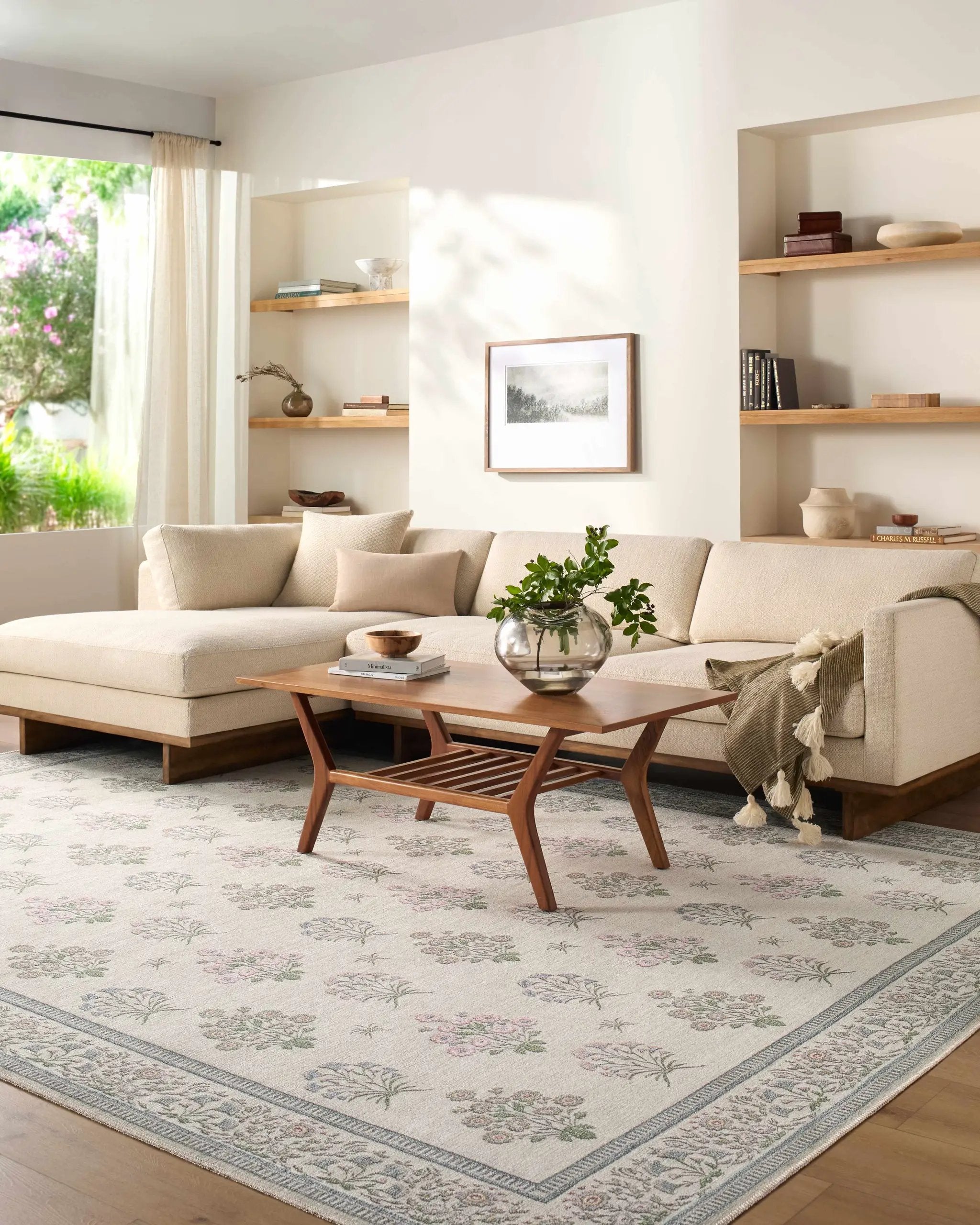 Aquene Ivory Washable Area Rug by Boutique Rugs