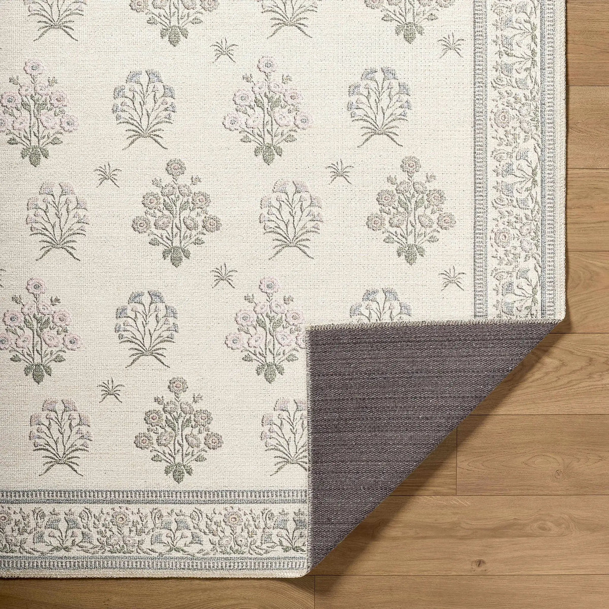 Aquene Ivory Washable Area Rug, photo 4 of 19