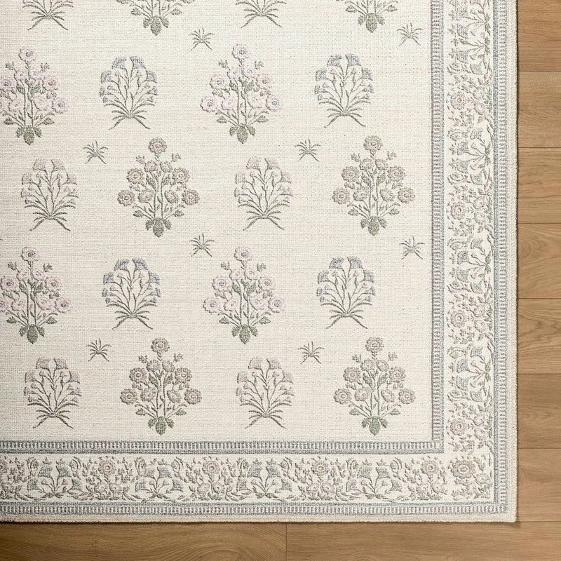 Aquene Ivory Washable Area Rug by Boutique Rugs