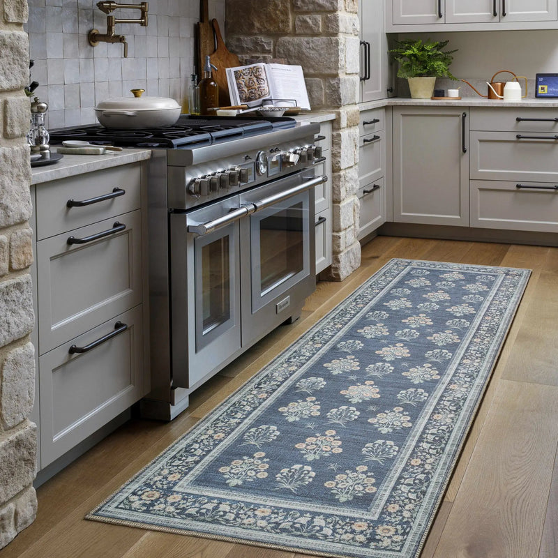 Aquene Denim Washable Area Rug by Boutique Rugs