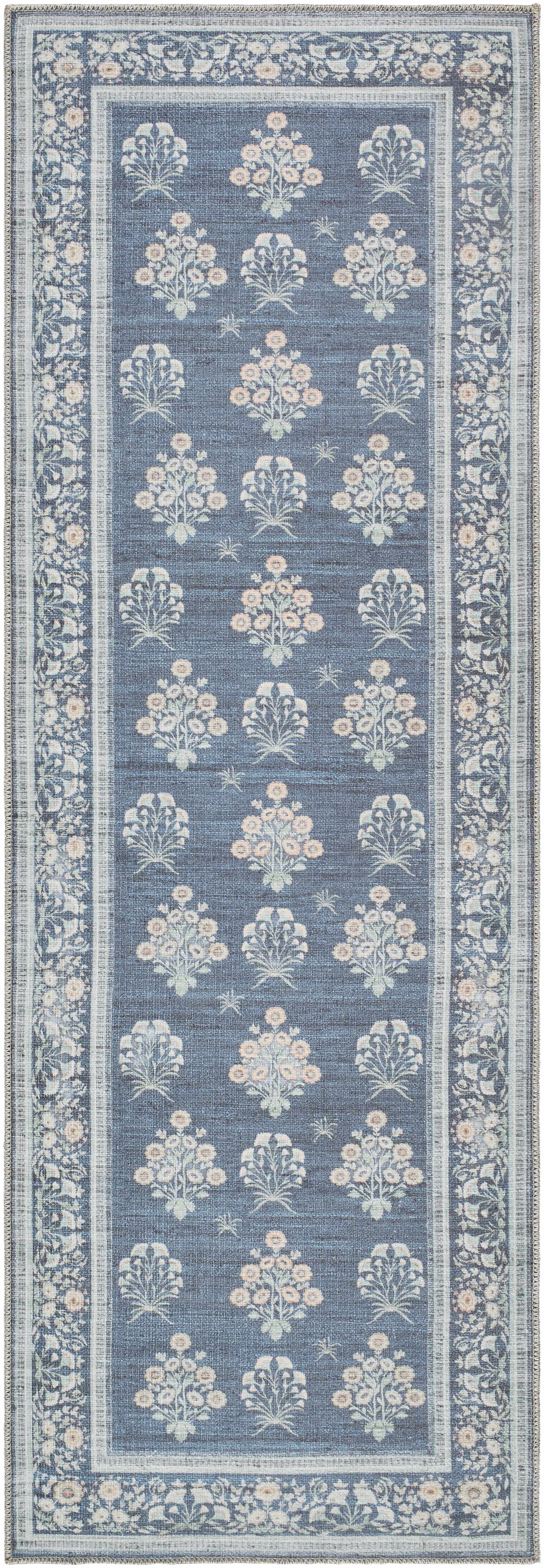 Aquene Denim Washable Area Rug by Boutique Rugs
