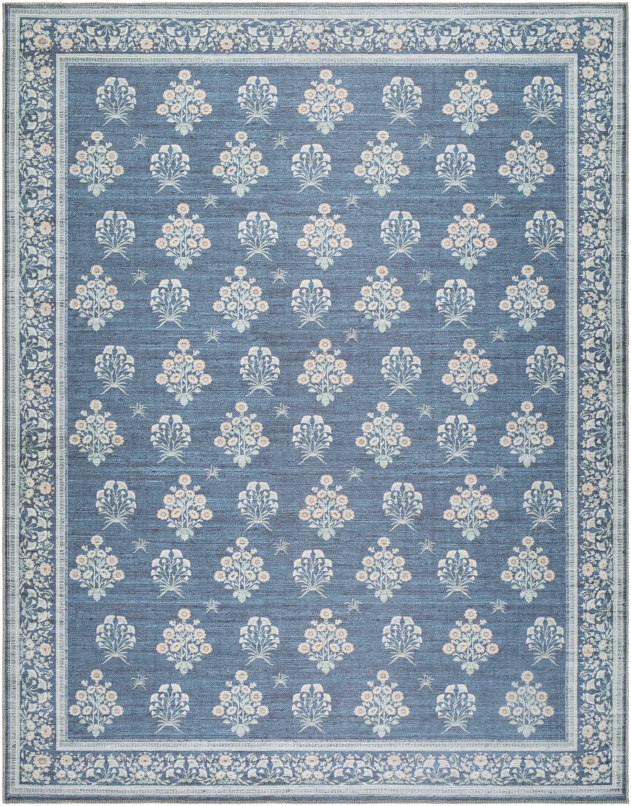 Aquene Denim Washable Area Rug by Boutique Rugs