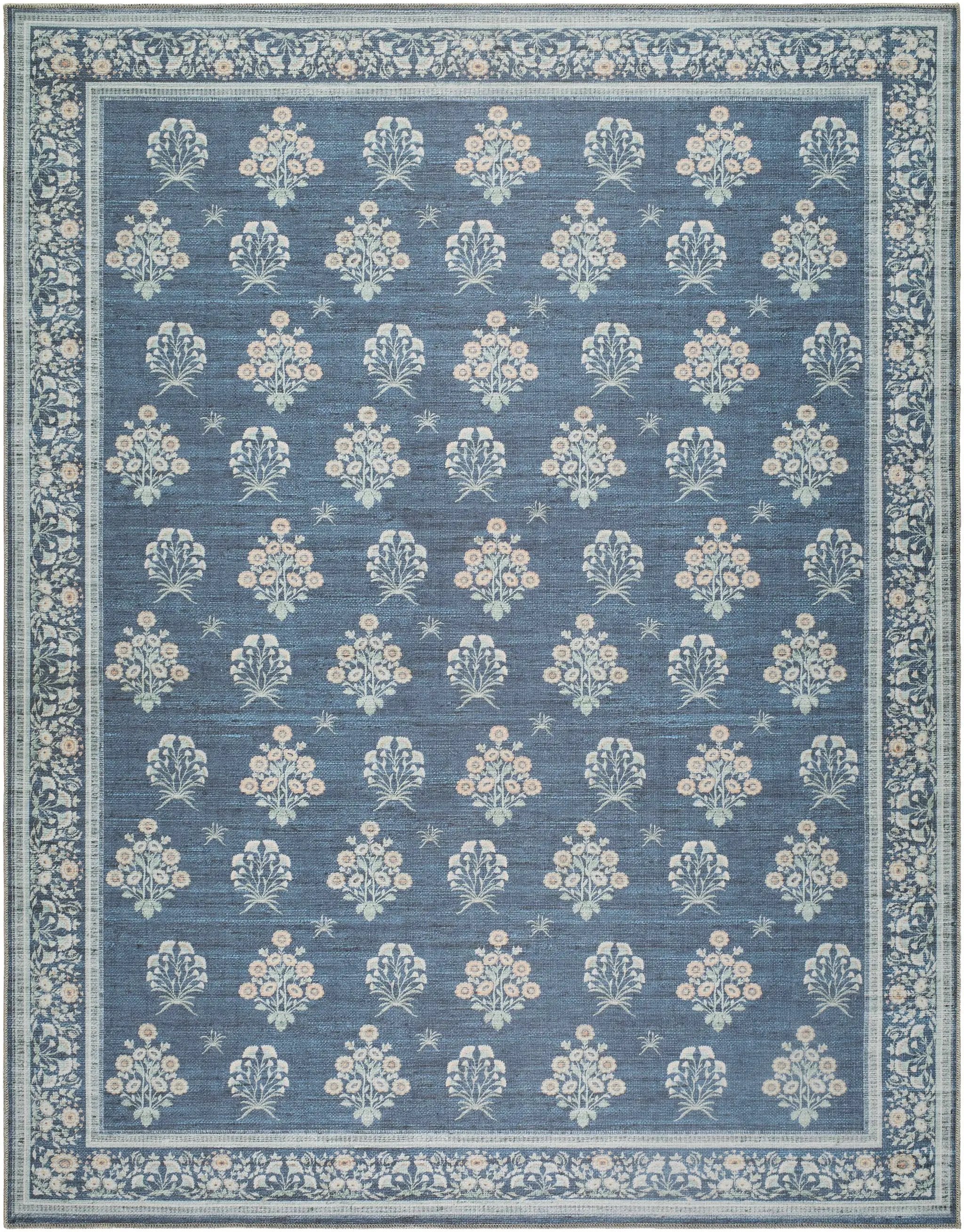 Aquene Denim Washable Area Rug by Boutique Rugs