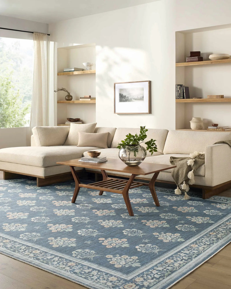 Aquene Denim Washable Area Rug by Boutique Rugs