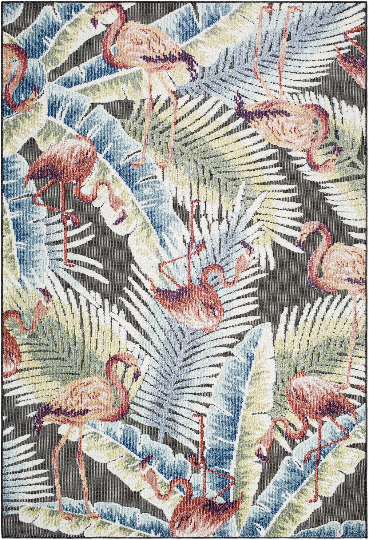 Nayan Charcoal Outdoor Area Rug - Clearance