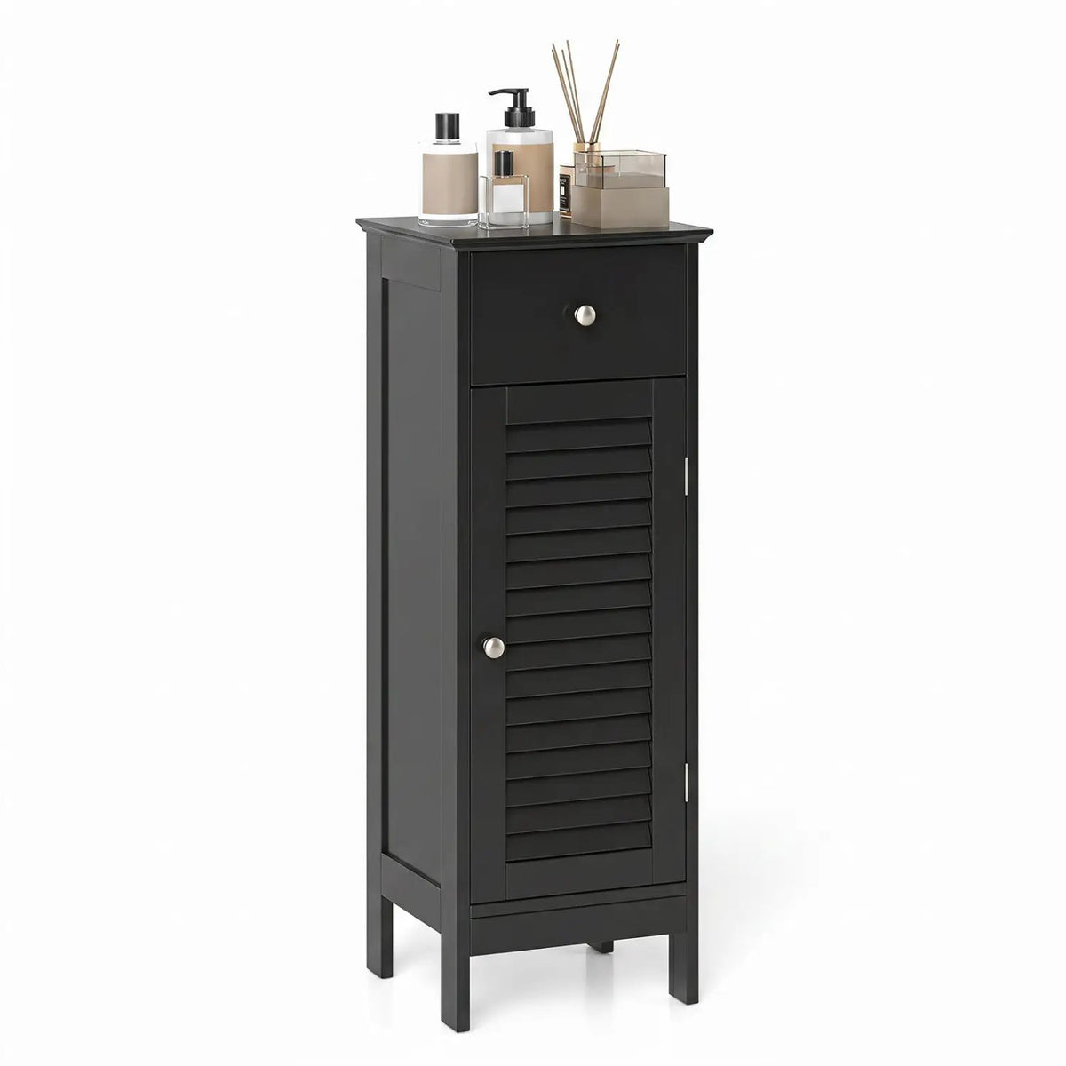 Narrow Bathroom Storage Cabinet with Adjustable Shelf & Drawer by DirectDeals