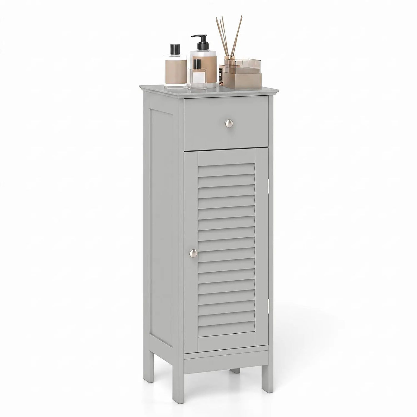 Narrow Bathroom Storage Cabinet with Adjustable Shelf & Drawer by DirectDeals