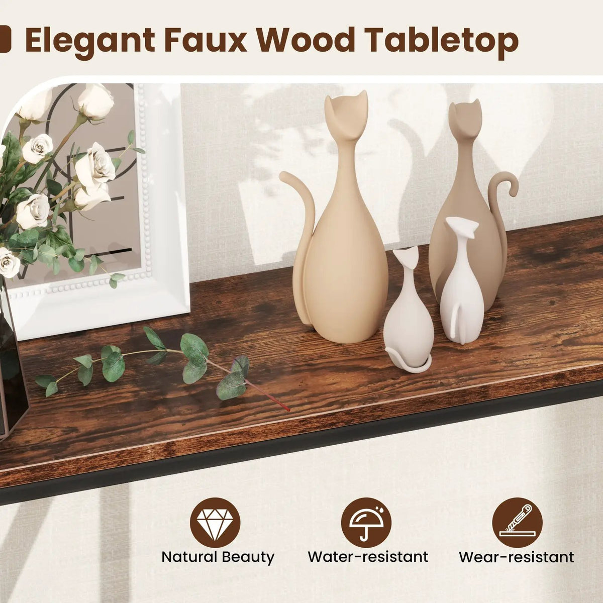 Narrow Console Table 2-Tier Entryway Table with Storage, photo 13 of 16