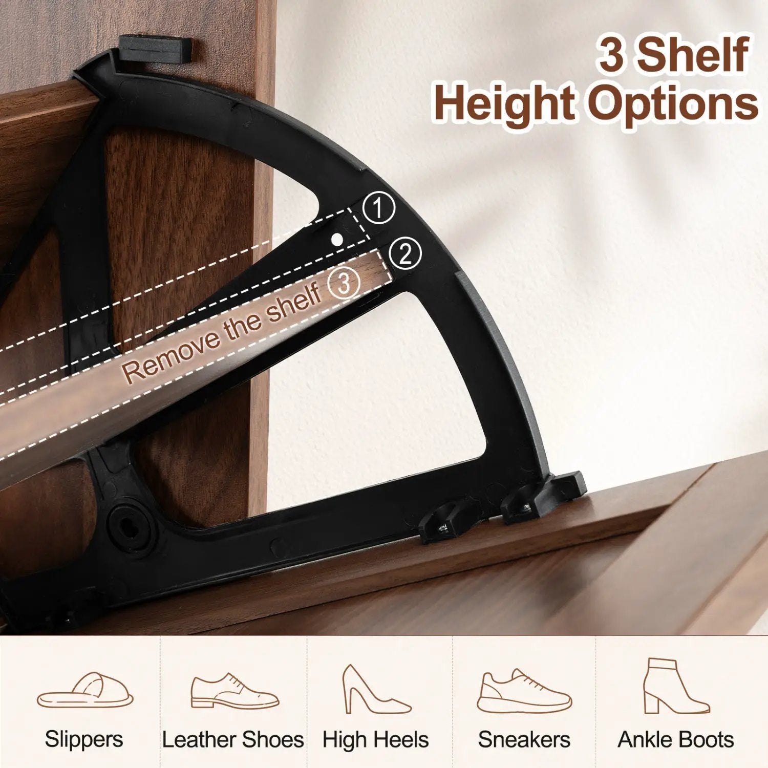 Narrow Shoe Cabinet with Flip Drawers and Adjustable Shelves by DirectDeals