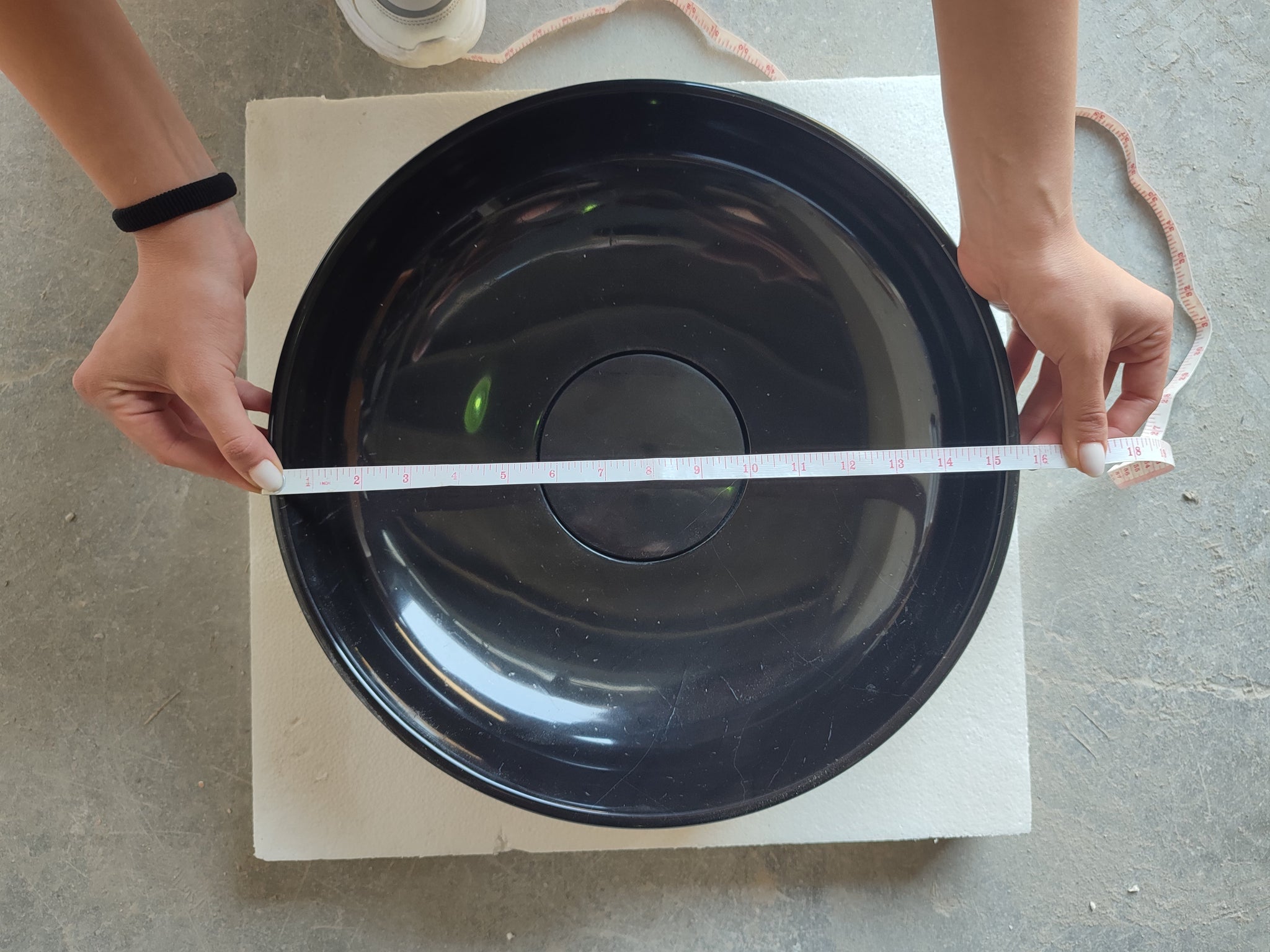 Natural Stone Toros Black Marble Above Counter Vessel Sink Polished (D)16" (H)5" by GobekDesign