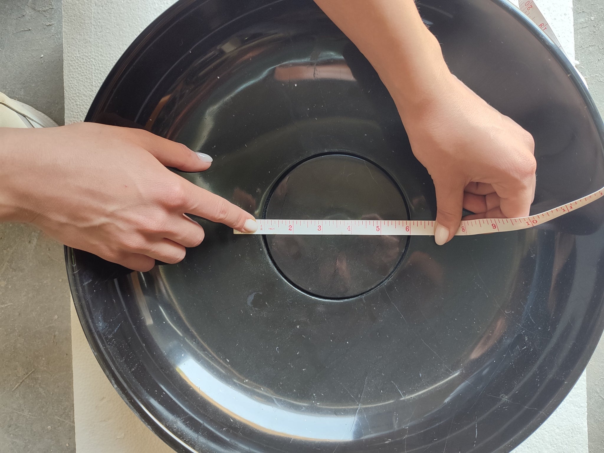 Natural Stone Toros Black Marble Above Counter Vessel Sink Polished (D)16" (H)5" by GobekDesign