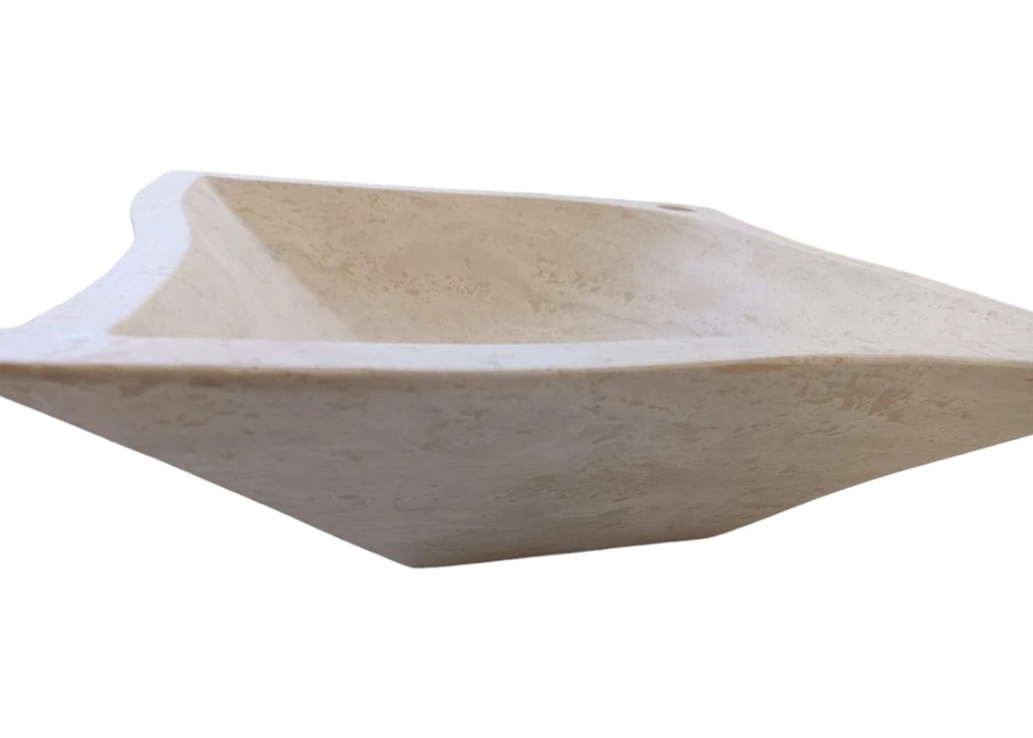 Natural Stone Travertine Unique Modern Special Design Vessel Sink (W)17.7" (L)17.7" (H)5.9" by GobekDesign