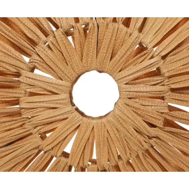 Natural Woven Rattan Circle Sculpture on Stand for Modern Home Decor, photo 4 of 7