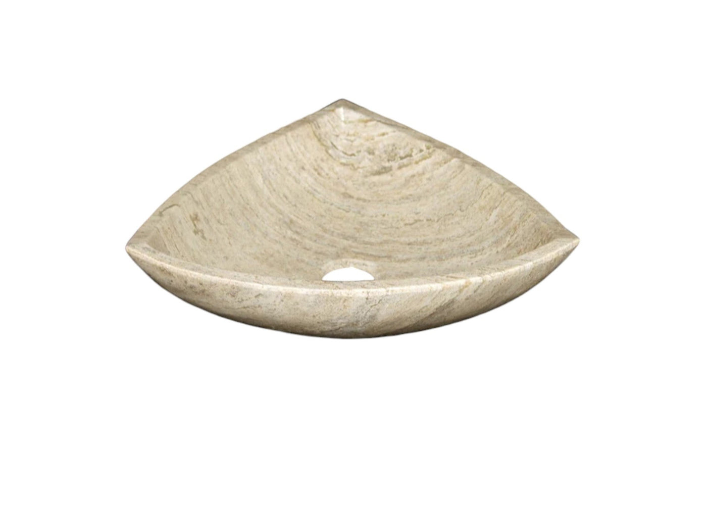 Natural Light Travertine Vein-cut Vessel Sink Polished 16x16x6 by GobekDesign