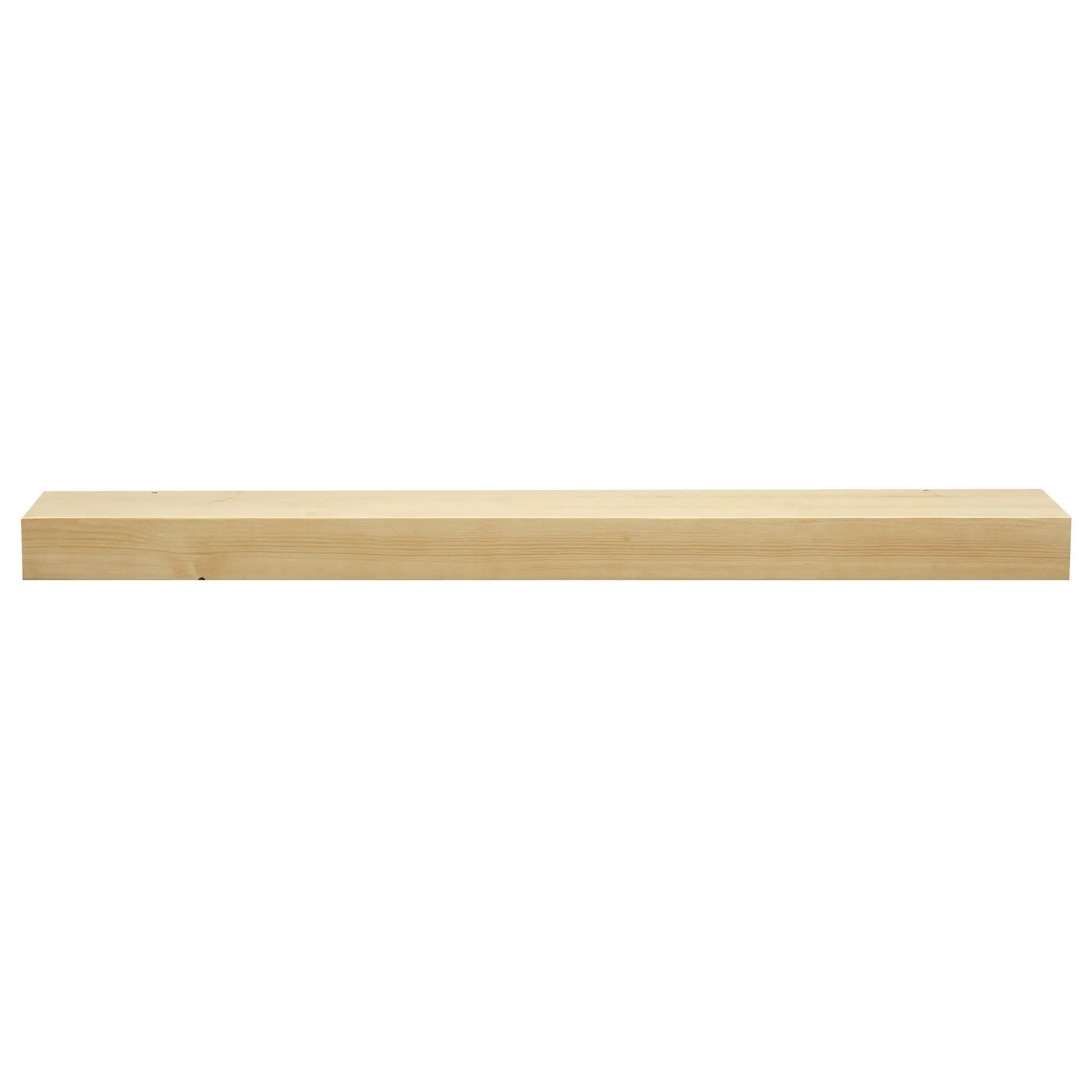 Smooth Solid Floating Timber Fireplace Mantel Shelf by Dogberrycollections
