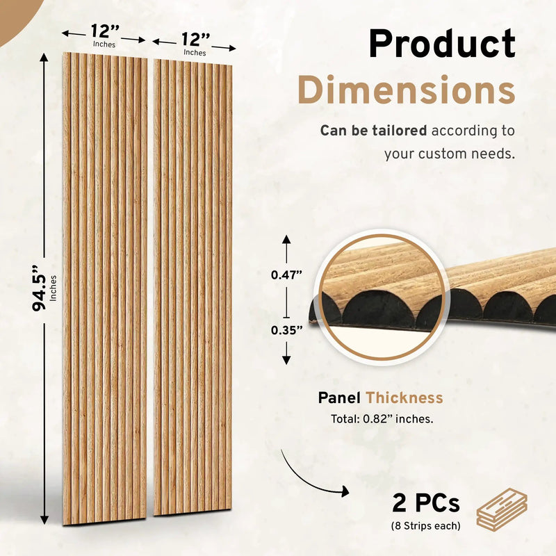 2-Pack Flexible Fluted Wall Panels – Natural by Dogberrycollections