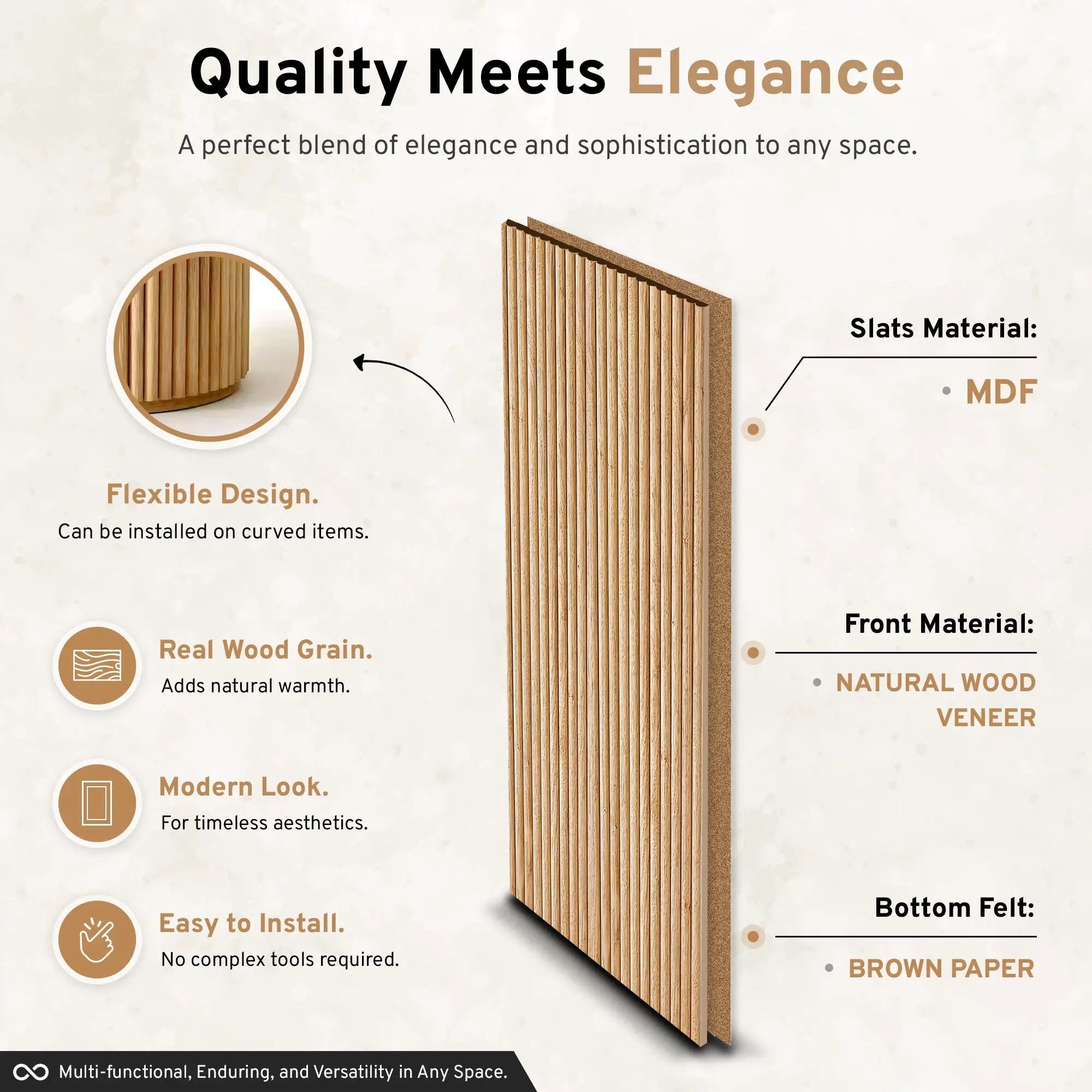 2-Pack Flexible Fluted Wall Panels – Natural by Dogberrycollections