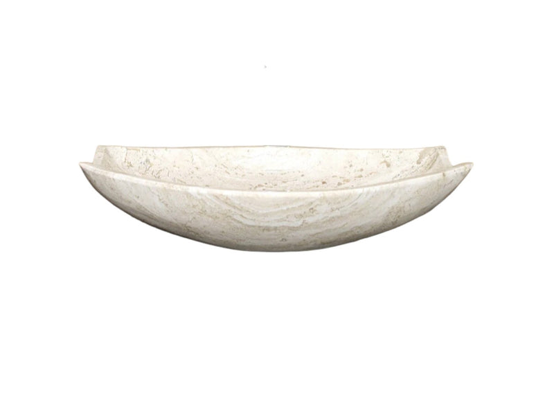 Natural Polished Stone Vessel Travertine Sink (W)20" (L)12.5" (H)4.5" by GobekDesign