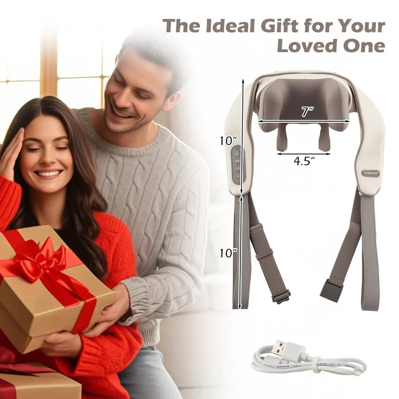 Neck Shoulder Massager 4D Deep Tissue Kneading Shiatsu Massage Machine by DirectDeals