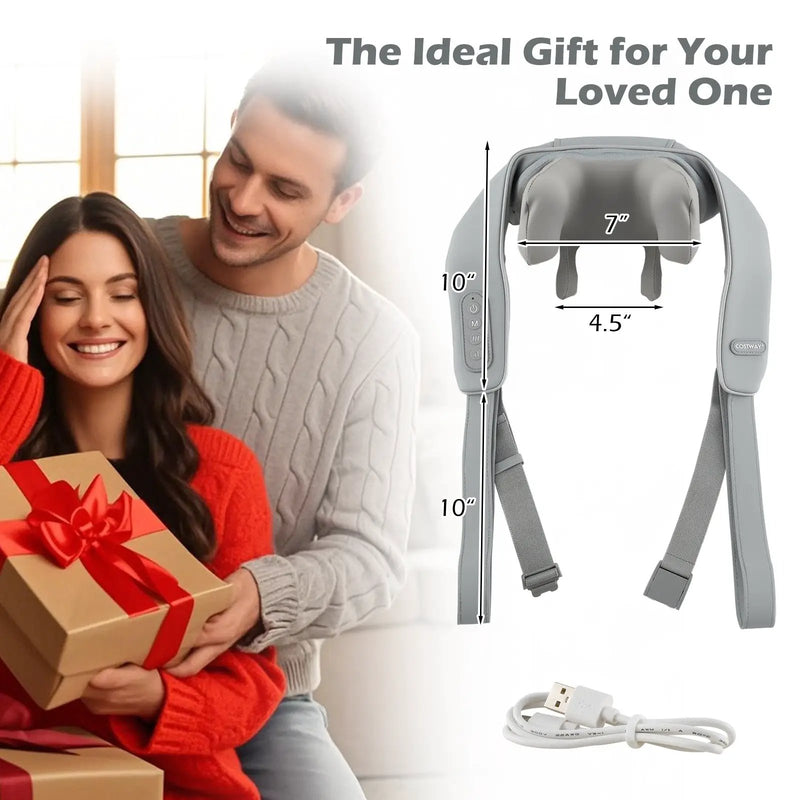 Neck Shoulder Massager 4D Deep Tissue Kneading Shiatsu Massage Machine by DirectDeals