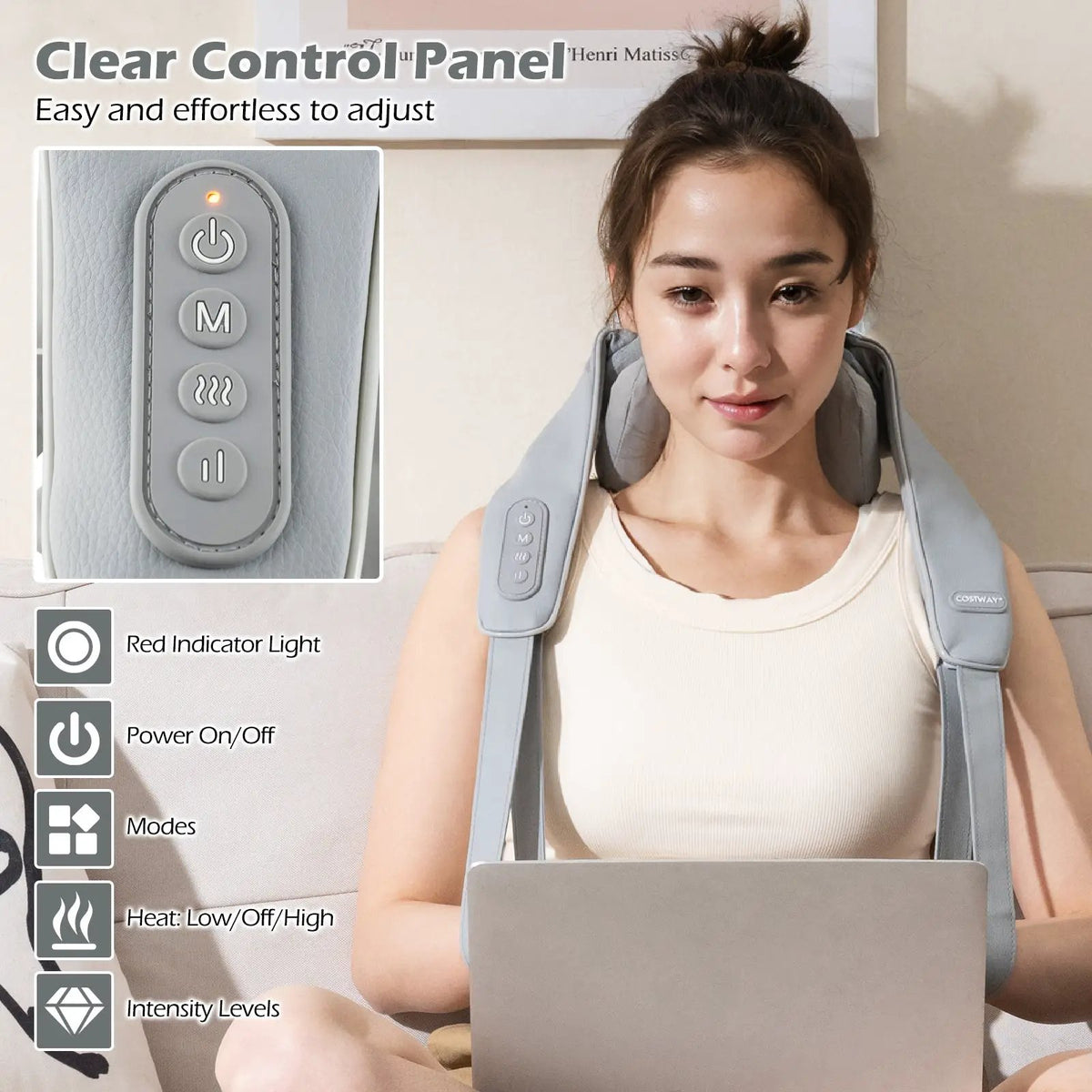 Neck Shoulder Massager 4D Deep Tissue Kneading Shiatsu Massage Machine, photo 7 of 16