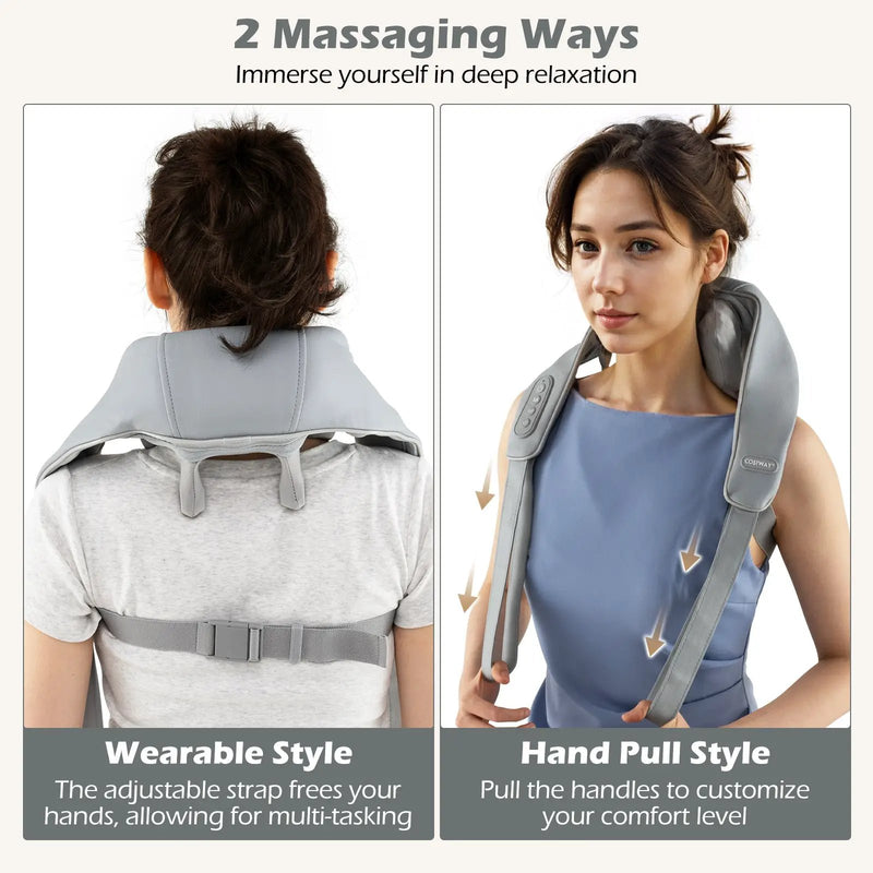 Neck Shoulder Massager 4D Deep Tissue Kneading Shiatsu Massage Machine by DirectDeals