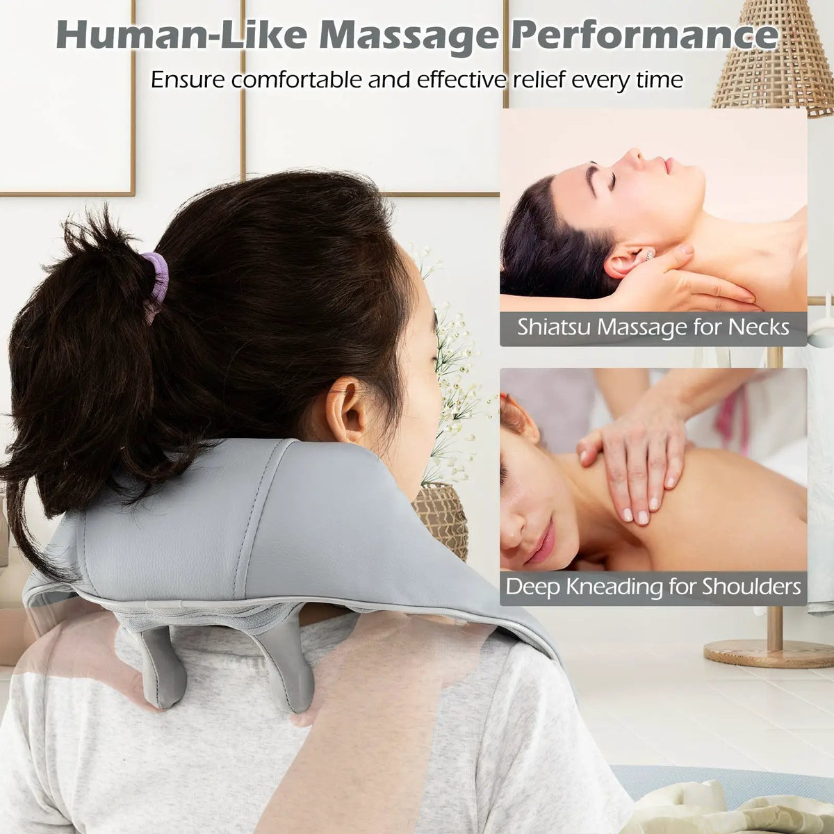 Neck Shoulder Massager 4D Deep Tissue Kneading Shiatsu Massage Machine, photo 15 of 16