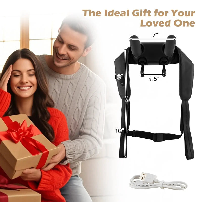 Neck Shoulder Massager with 2 Heat Levels for Pain Relief by DirectDeals