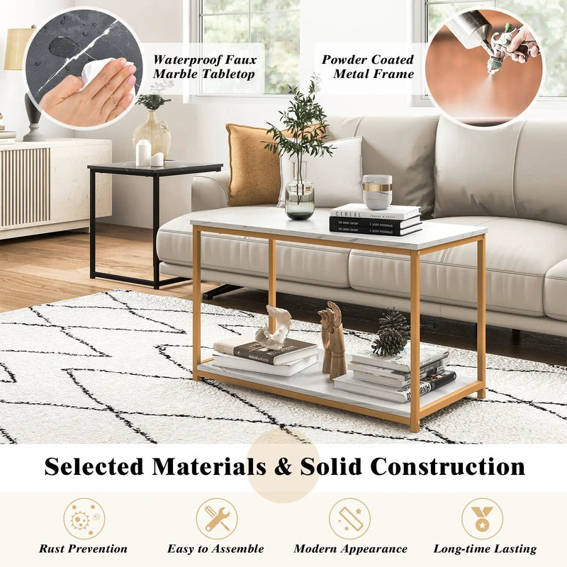 Nesting Coffee Table Set of 3-Black by DirectDeals
