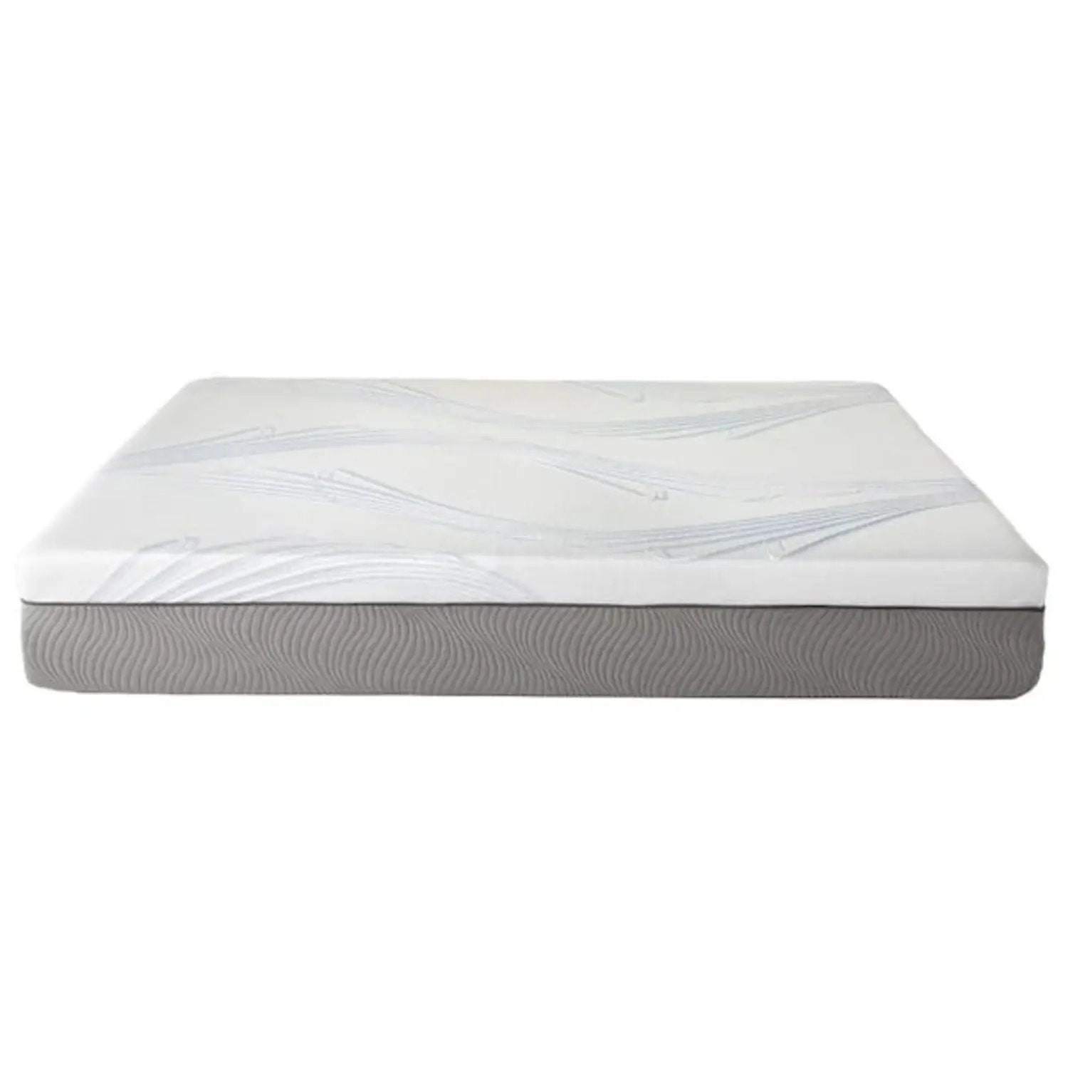 New Pluma White/Gray 12" SensaFlex GelLux King Mattress by Ornate Furniture