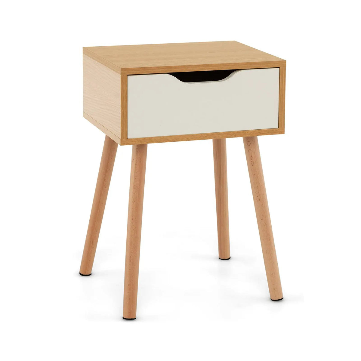 Set of 1/2 Modern Nightstand with Storage Drawer for Bedroom Living Room, photo 8 of 16