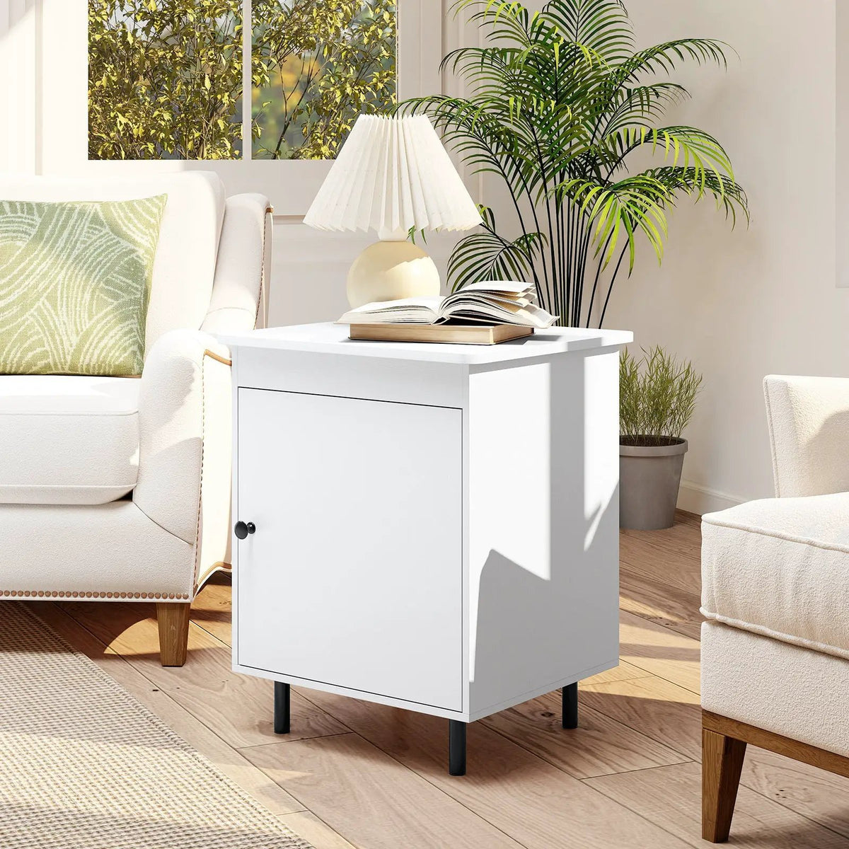 Nightstand Mid Century End Tables with Door, photo 14 of 16