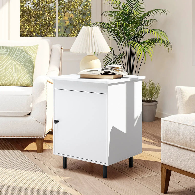 Nightstand Mid Century End Tables with Door by DirectDeals