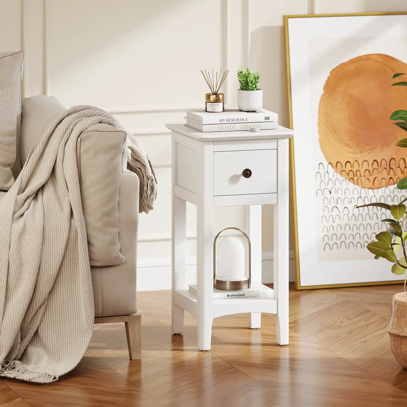 3-Tier Nightstand with Drawer and Open Storage Shelf by DirectDeals