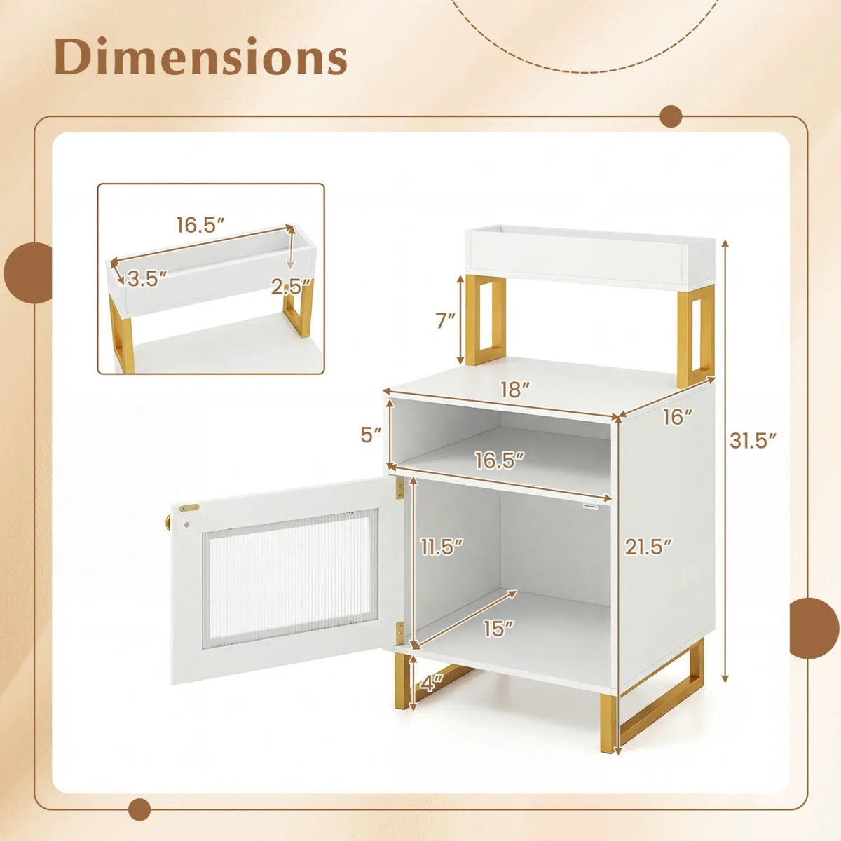 Nightstand with LED Lights Modern End Table with Top Tray Open Compartment and Storage Cabinet, photo 20 of 24